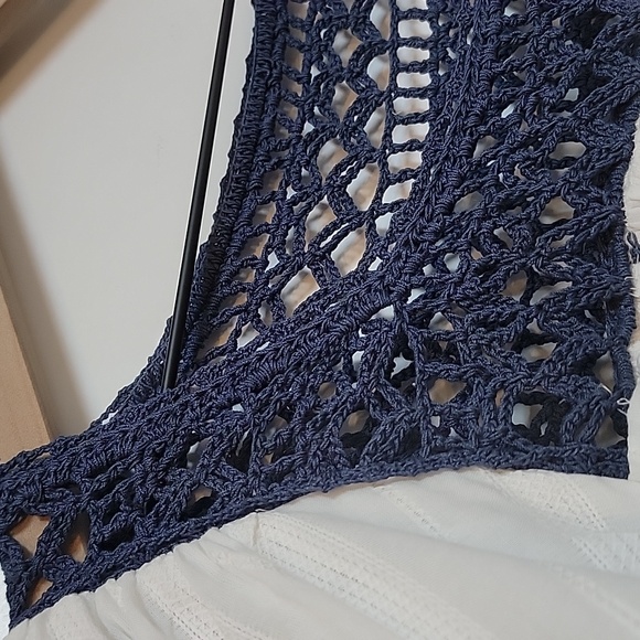 Cleobella | Navi Embroidered White and Blue Women's Top - Picture 6 of 11